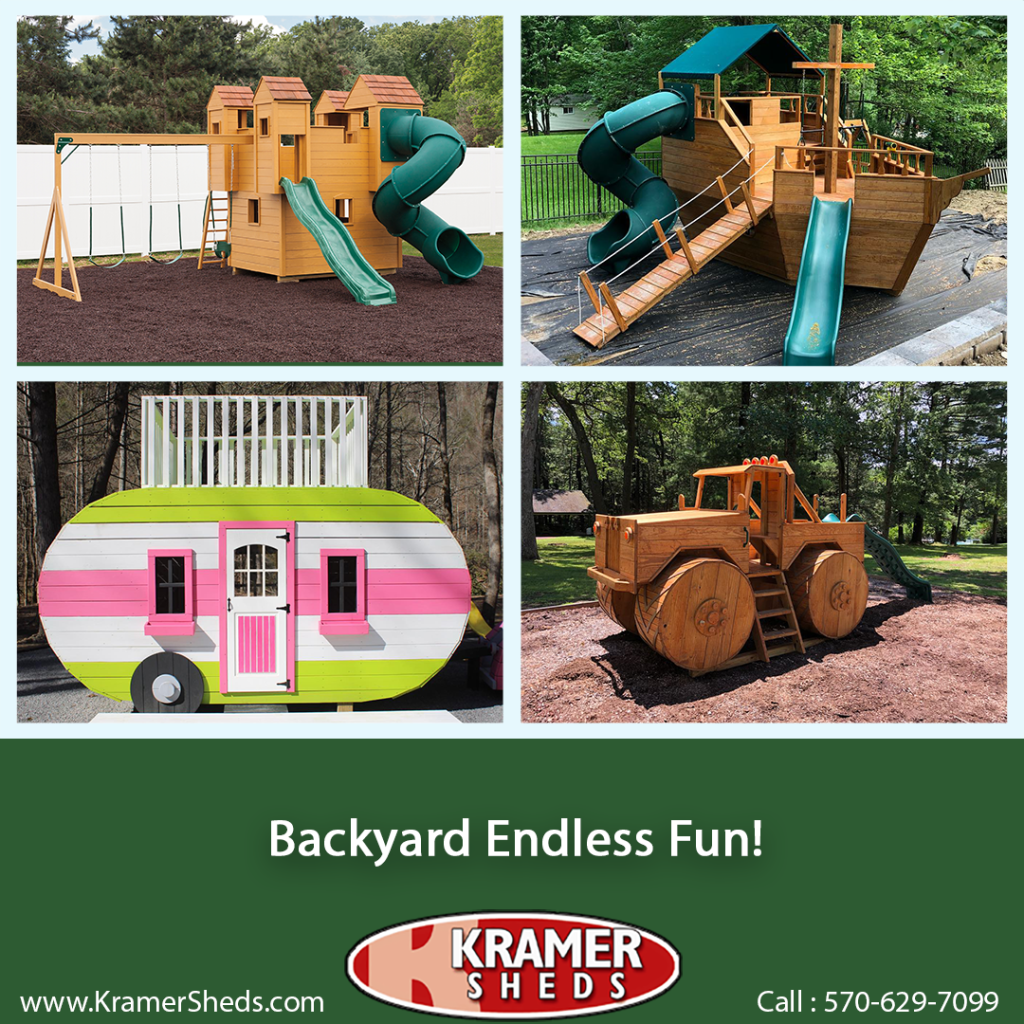 Custom Swingsets and playsets Kramer Sheds