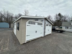 24x24 Two Car Garage in Vinyl