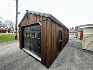 12x24 A-frame 1 Car in Board and Batton